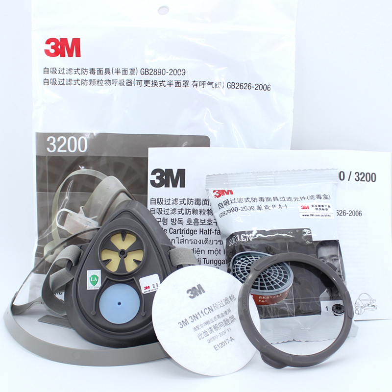 3M3200自吸過濾式防毒面具半面罩圖片4
