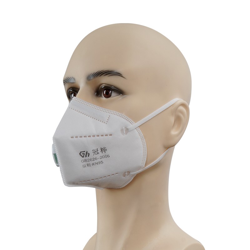 冠樺8861V折疊帶閥耳帶式KN95防塵口罩圖片3