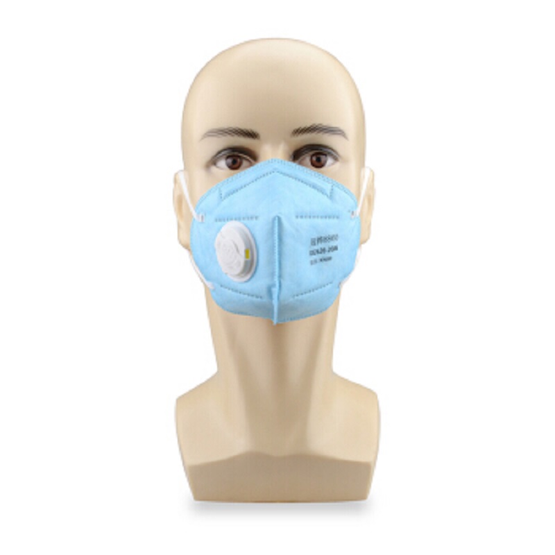 冠樺8860V藍色帶閥耳帶式KN90防塵口罩圖片4