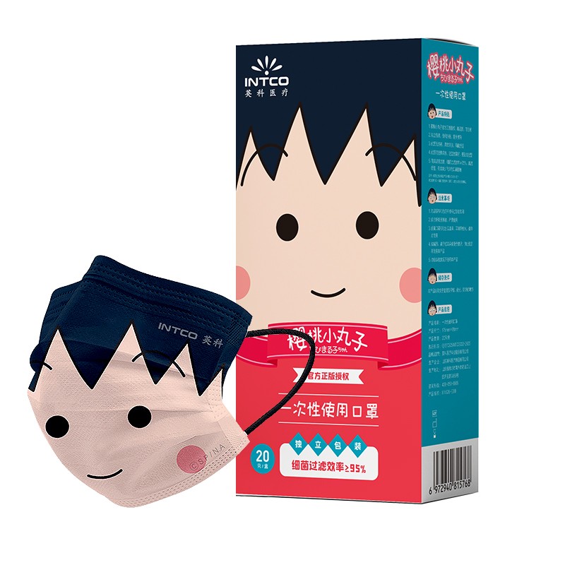 英科MY506-E20I小丸子人臉款一次性口罩圖片1