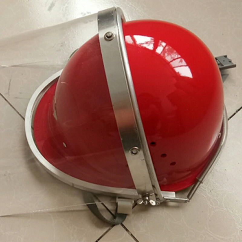 盾牌玻璃鋼安全帽帶彈簧面罩圖片1