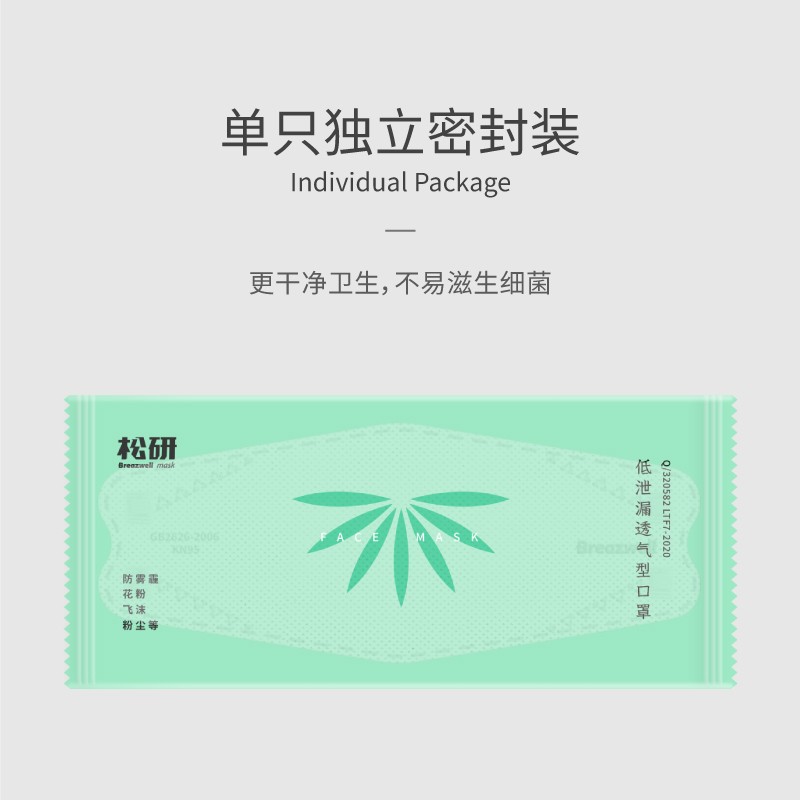 松研韓版成人升級款柳葉型kn95防塵口罩圖片2