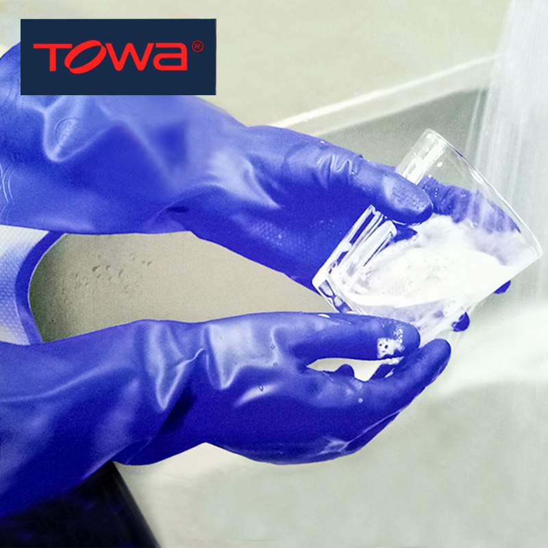 TOWA 774藍色耐油PVC手套圖片1 TOWA 774藍色耐油PVC手套圖片1