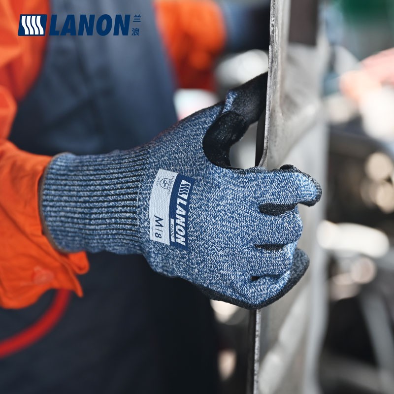 LANON蘭浪H300PU涂掌耐磨5級(jí)防割手套圖片2