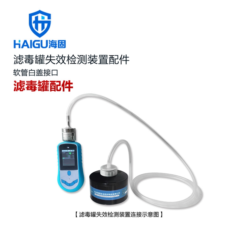 海固濾毒罐配件軟管白蓋接口圖片1