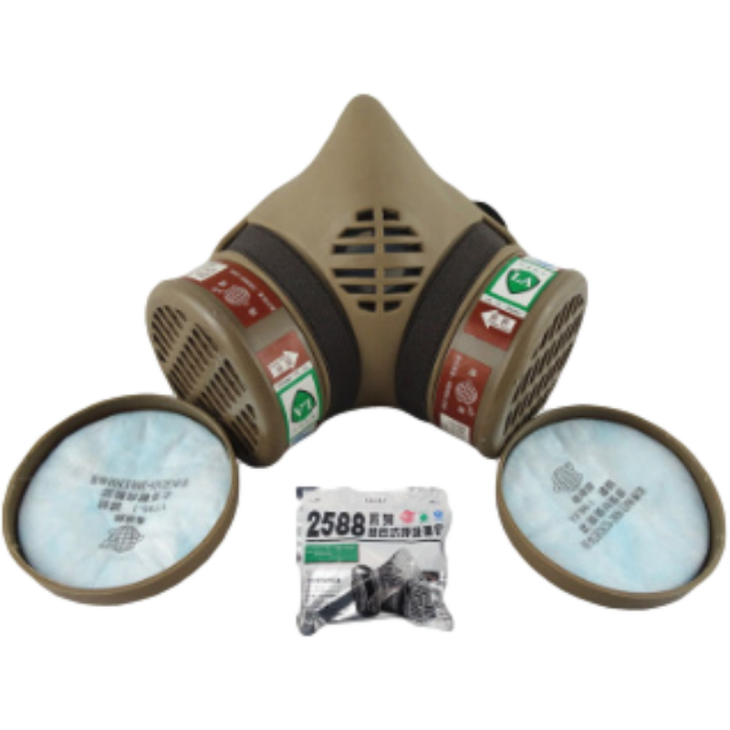 地球2588-4橡膠半面具防毒面具圖片4