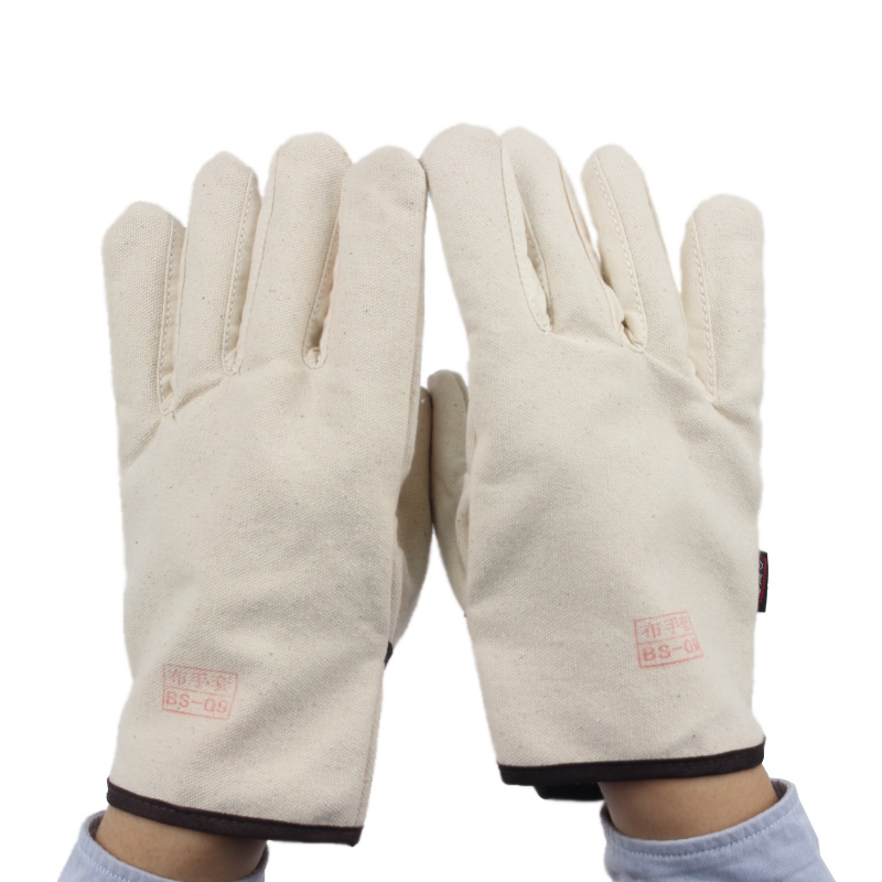 漂牌BS-09一等白帆布手套圖片2