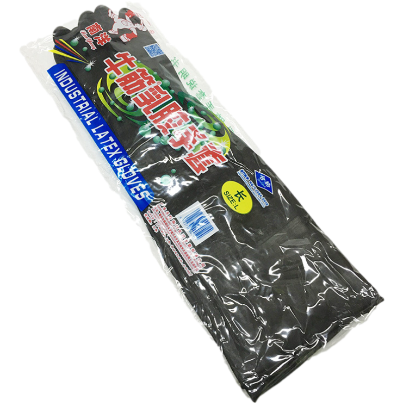 南洋黑色工業(yè)乳膠手套圖片2