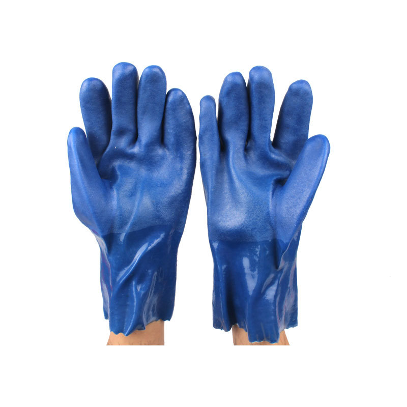 千禧龍516藍色耐油PVC手套圖片2