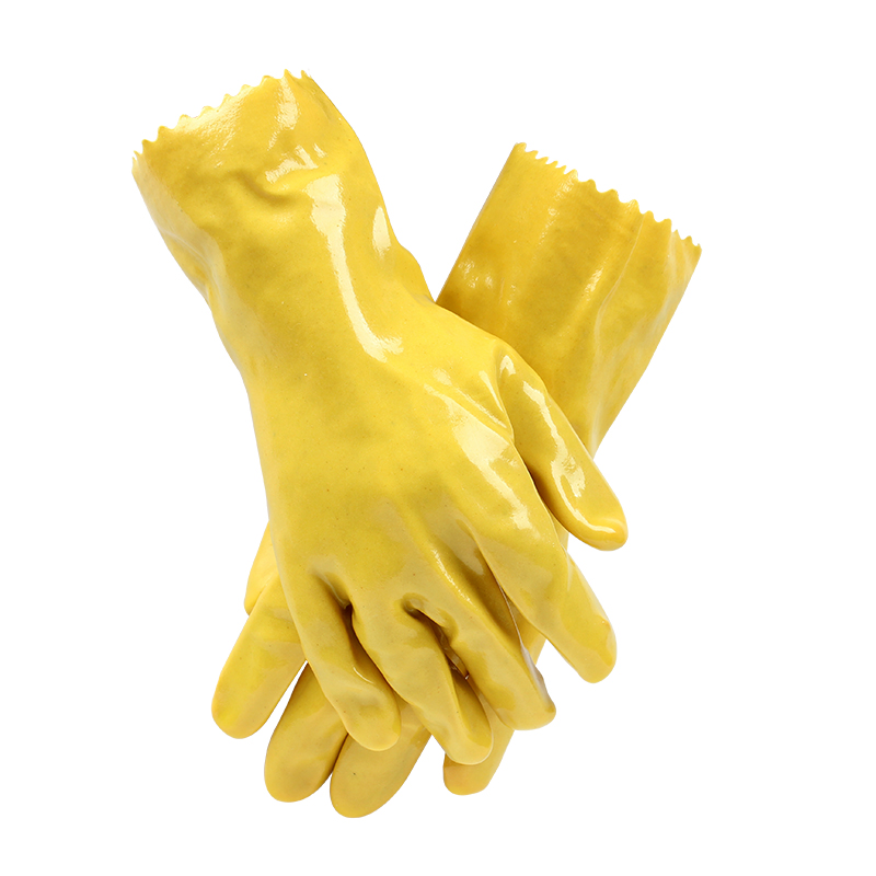 千禧龍028黃棉毛浸塑PVC手套圖片2 千禧龍028黃棉毛浸塑PVC手套圖片2