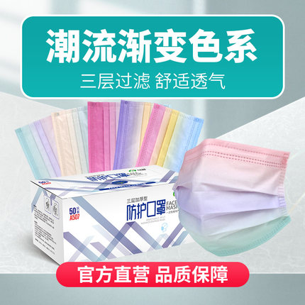 以安A507彩虹漸變色一次性口罩圖片2 以安A507彩虹漸變色一次性口罩圖片2