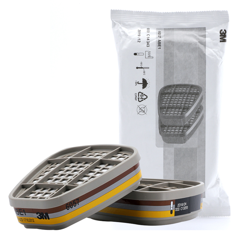3M6057防護(hù)有機(jī)/無機(jī)/酸性氣體濾毒盒圖片3
