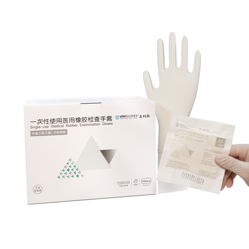 友利格舒適COMFORT U0500ST滅菌款一次性無粉優(yōu)等乳膠檢查手套圖片2