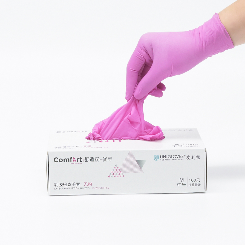 友利格舒適COMFORT U1500一次性無粉優(yōu)等粉色乳膠檢查手套圖片3 友利格舒適COMFORT U1500一次性無粉優(yōu)等粉色乳膠檢查手套圖片3