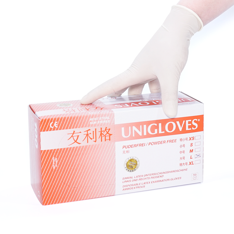 友利格經(jīng)典CLASSICAL CP手工工藝加厚款一次性高品質(zhì)無粉乳膠檢查手套圖片2