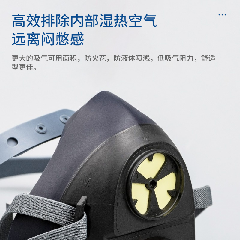 定和DH20105硅膠單濾盒半面罩防毒面具圖片2 定和DH20105硅膠單濾盒半面罩防毒面具圖片2