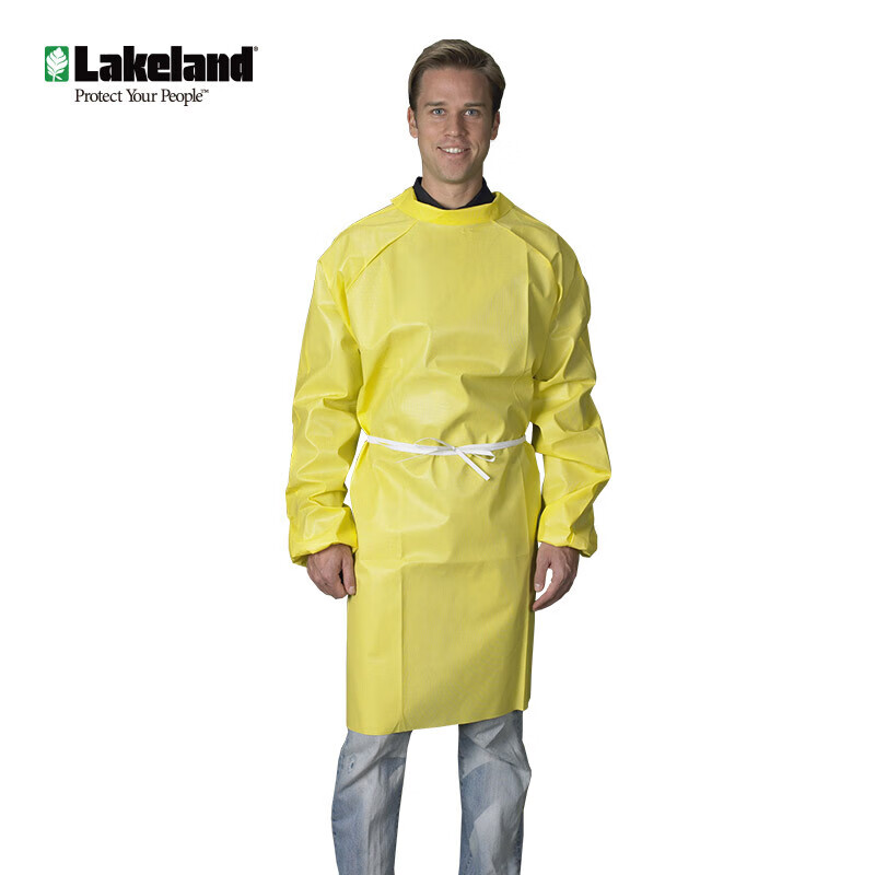 雷克蘭C1T019Y反穿圍裙凱麥斯1黃色防化系帶圍裙圖片2 雷克蘭C1T019Y反穿圍裙凱麥斯1黃色防化系帶圍裙圖片2