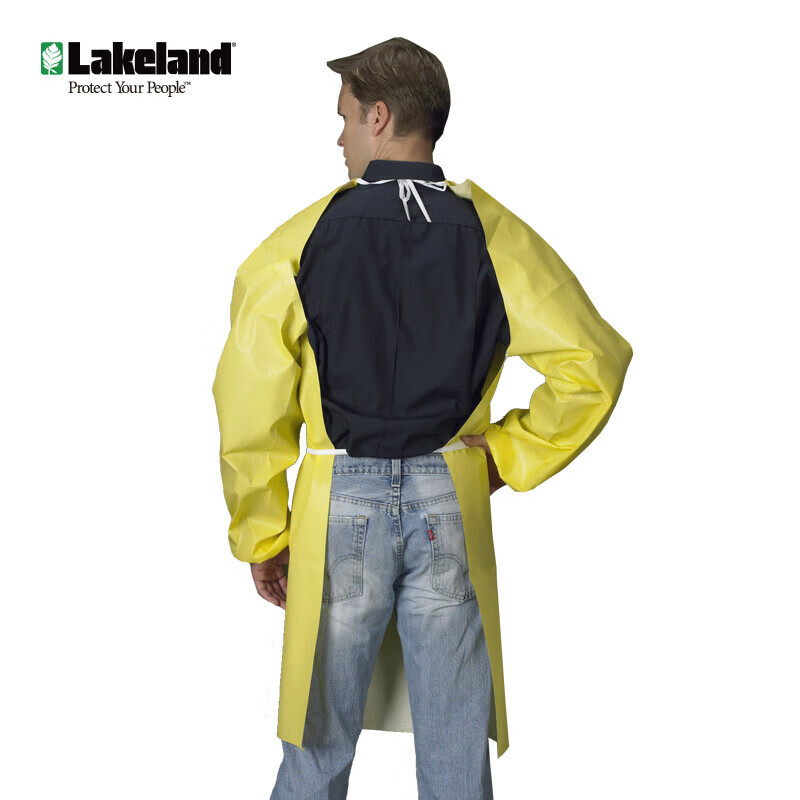 雷克蘭C1T019Y反穿圍裙凱麥斯1黃色防化系帶圍裙圖片3 雷克蘭C1T019Y反穿圍裙凱麥斯1黃色防化系帶圍裙圖片3