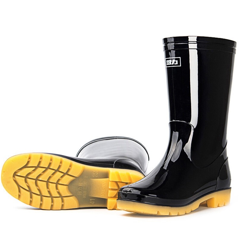 回力807防滑防水黑色中筒雨靴圖片2 回力807防滑防水黑色中筒雨靴圖片2