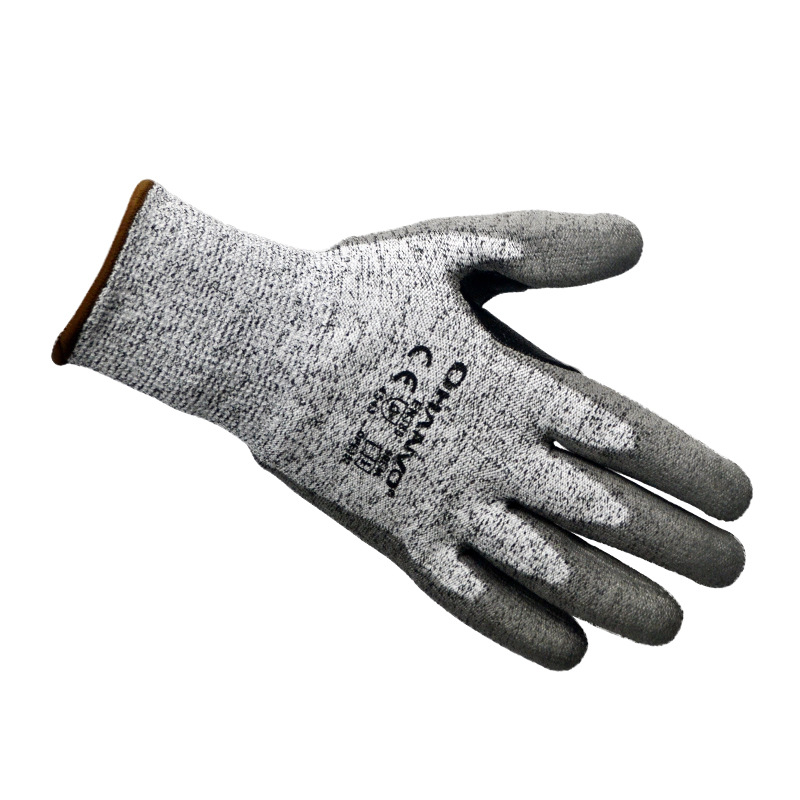 恒輝QPE352虎口加強PU涂層5級防割手套圖片2