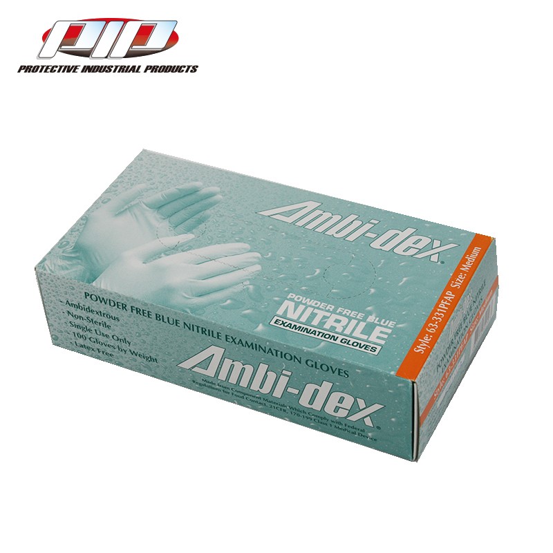 PIP 63-331PFAP藍色無粉一次性丁腈手套圖片4