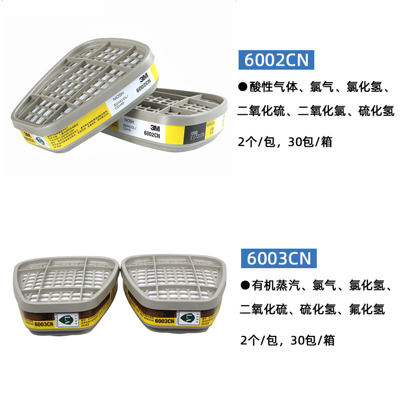 3M6002CN防酸性氣體濾毒盒圖片4
