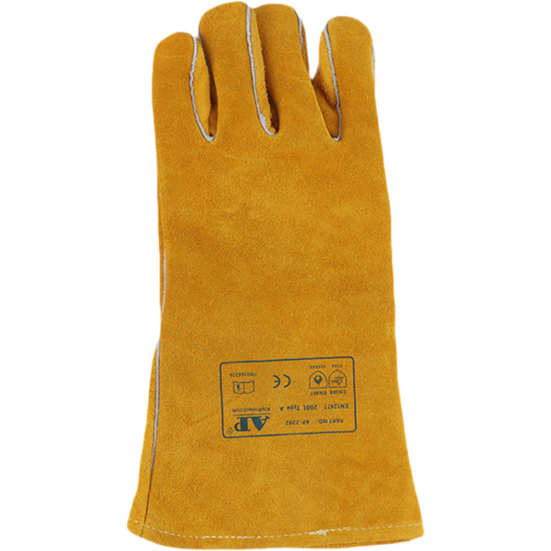 友盟AP-2202金黃色耐磨隔熱電焊手套圖片2