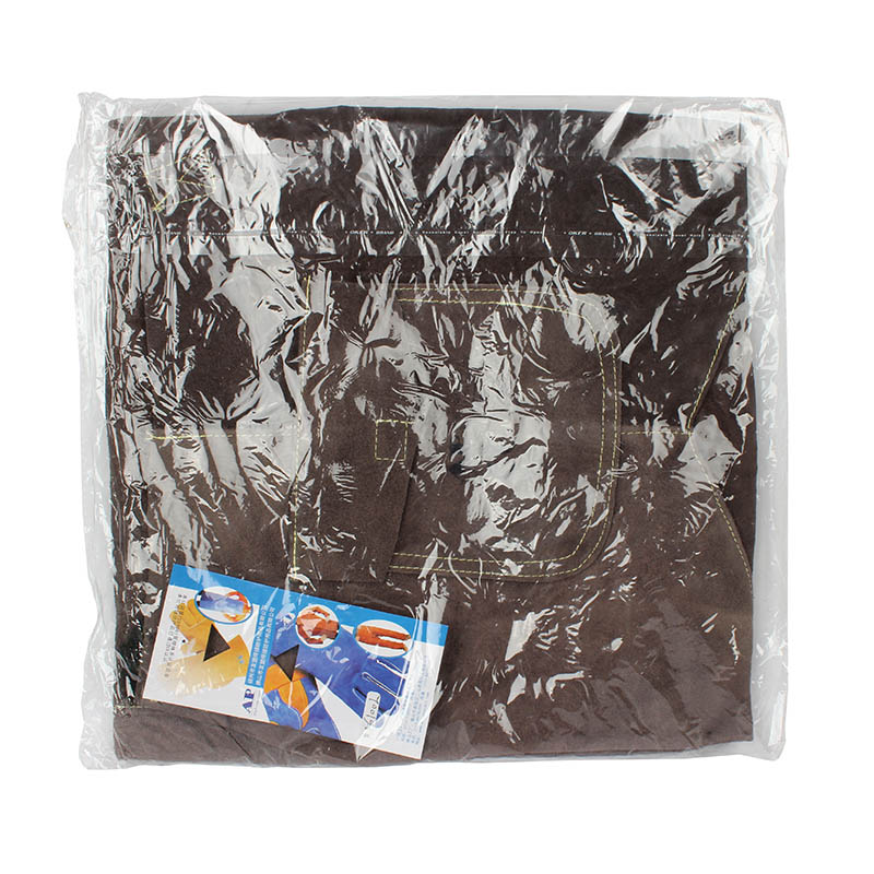 友盟AP-6100炭啡色全皮護胸焊工服圖片4