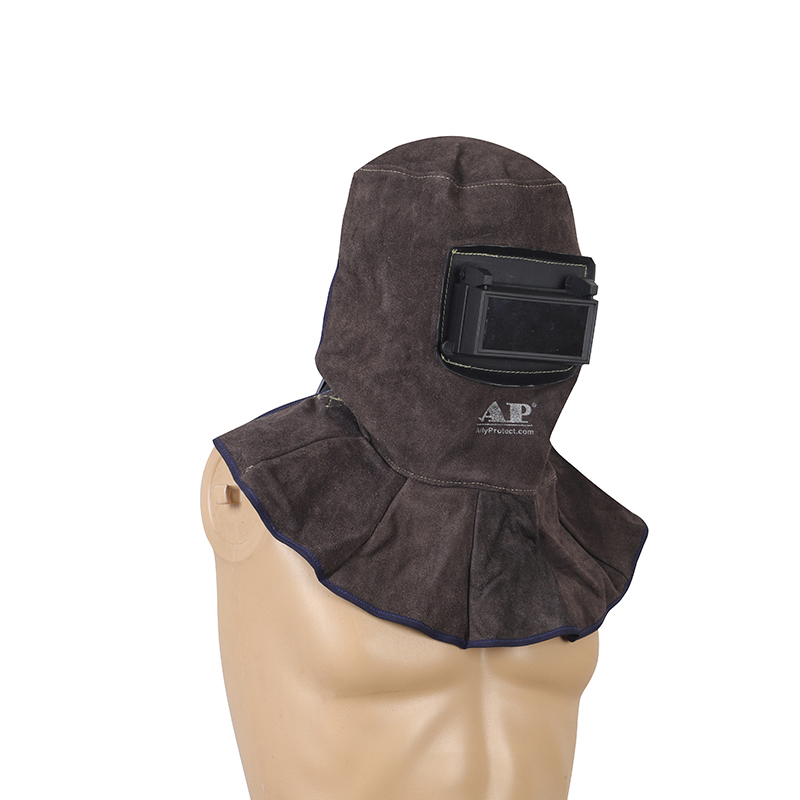 友盟AP-3001碳啡色牛皮電焊頭罩圖片1 友盟AP-3001碳啡色牛皮電焊頭罩圖片1