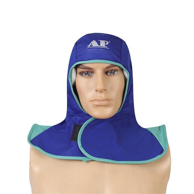 友盟AP-6670藍色阻燃布全護式焊帽圖片1