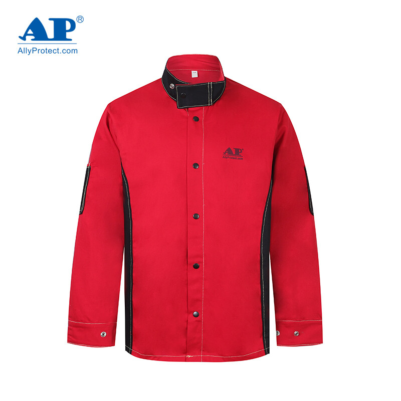 友盟AP-6850紅黑配時尚阻燃工作服上衣圖片1