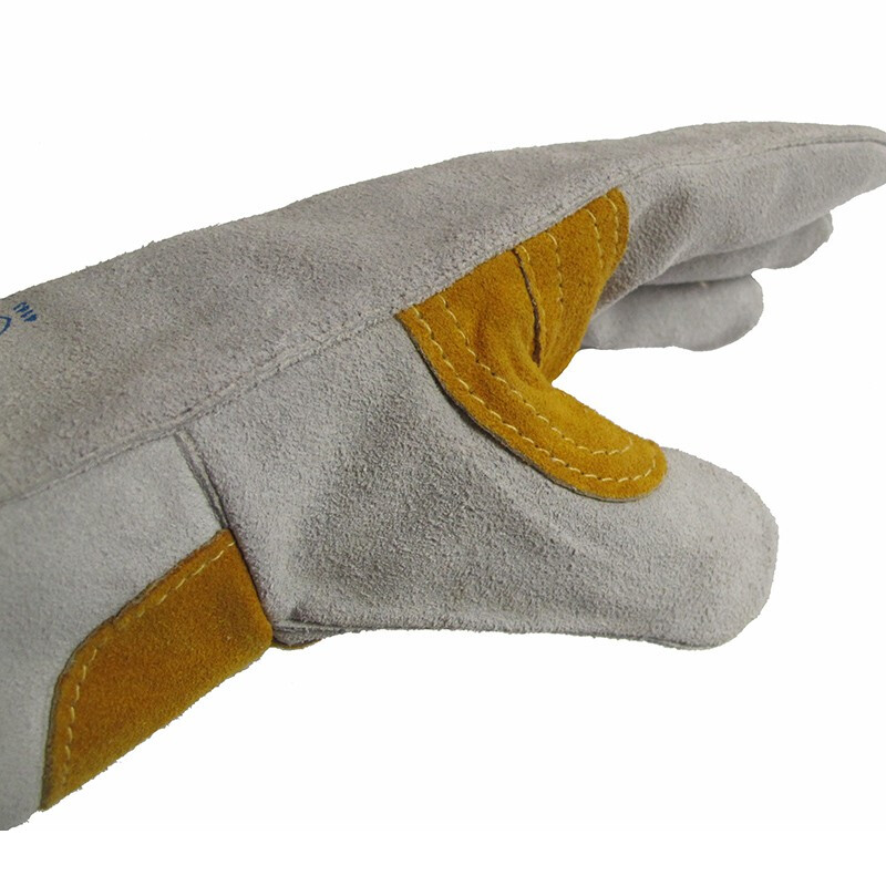 友盟AP-2201耐磨抗割牛二層皮電焊手套圖片2