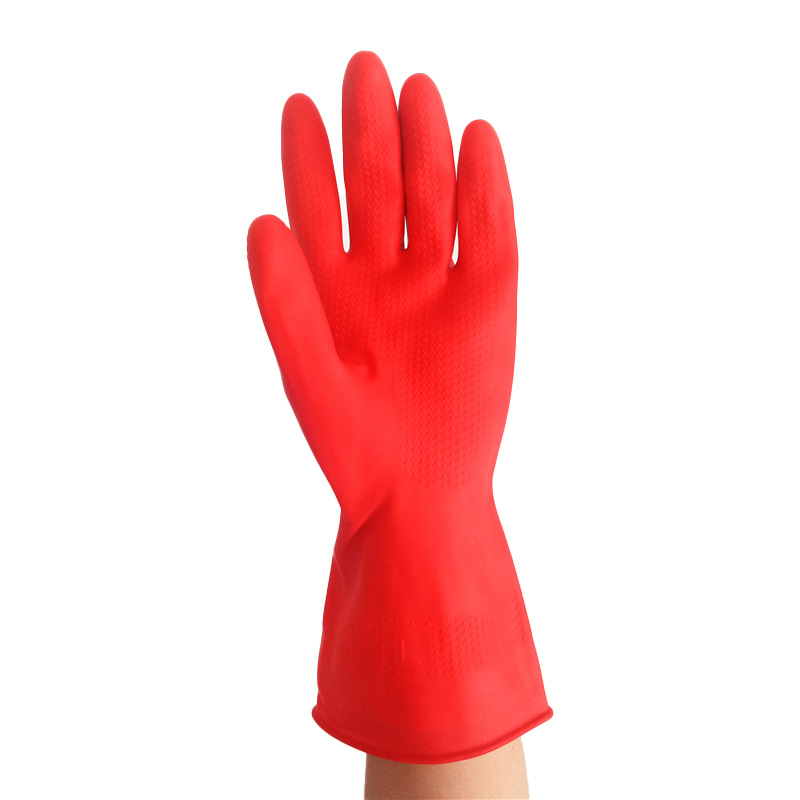 廣州雙一牌乳膠絨里家用勞保手套植絨通用手套圖片3