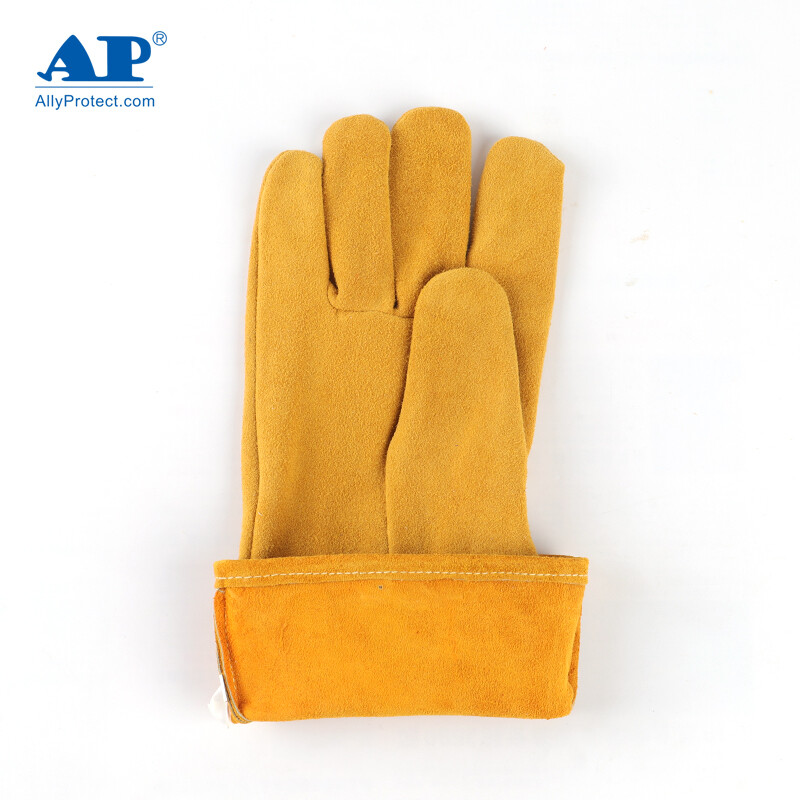 友盟AP-2327金黃色鹿二層皮電焊手套圖片2