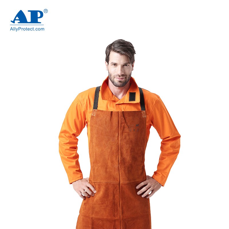 友盟AP-6300咖啡色牛二層芯皮圍裙圖片2 友盟AP-6300咖啡色牛二層芯皮圍裙圖片2