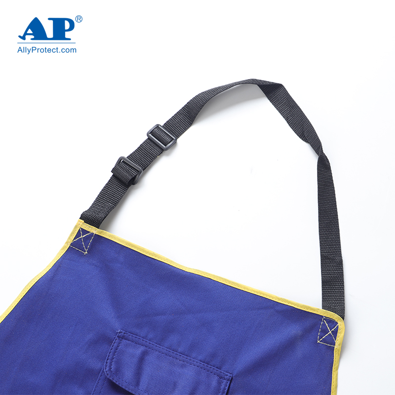 友盟AP-7036藍(lán)色阻燃布圍裙圖片3