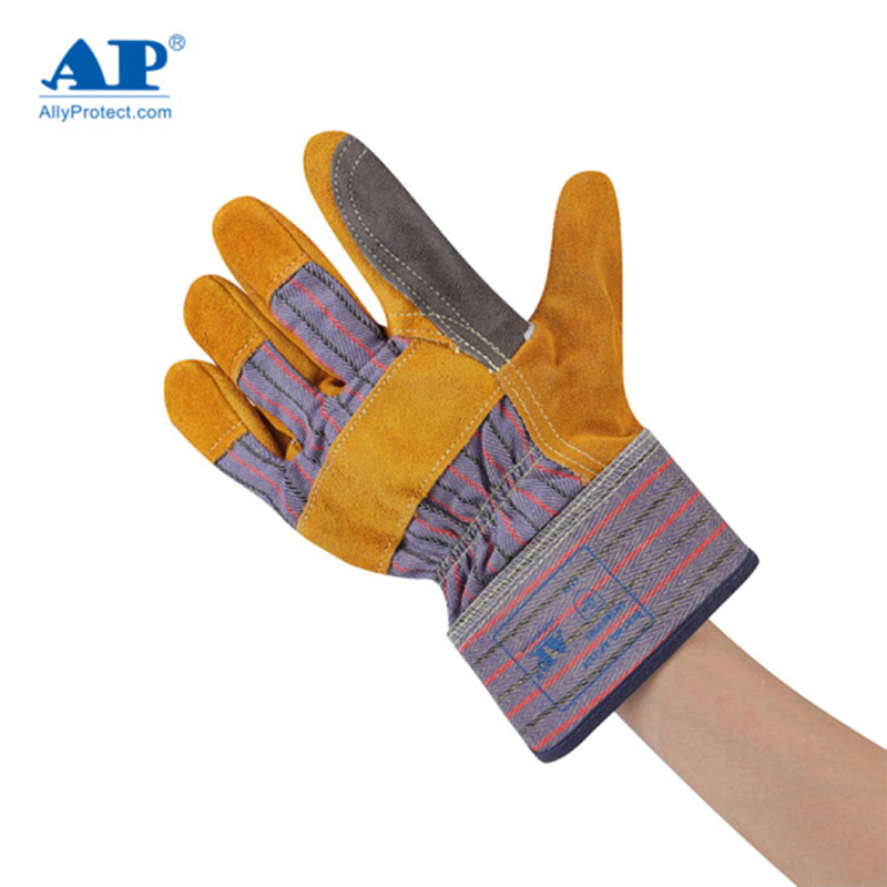 友盟AP-1524耐磨抗穿插牛二層皮勞保手套圖片5 友盟AP-1524耐磨抗穿插牛二層皮勞保手套圖片5