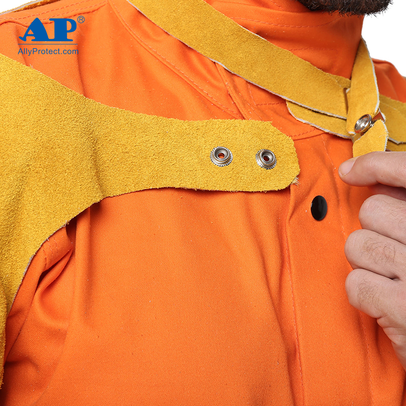 友盟AP-9107金黃色耐磨抗火牛二層芯皮套袖圖片4 友盟AP-9107金黃色耐磨抗火牛二層芯皮套袖圖片4