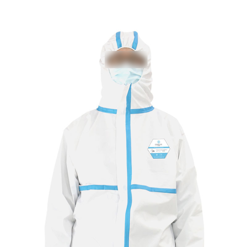 漢盾HD-BP616-1帶帽連體式膠條防護服圖片2