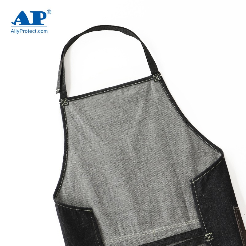 友盟AP-6106阻燃牛仔布圍裙圖片2