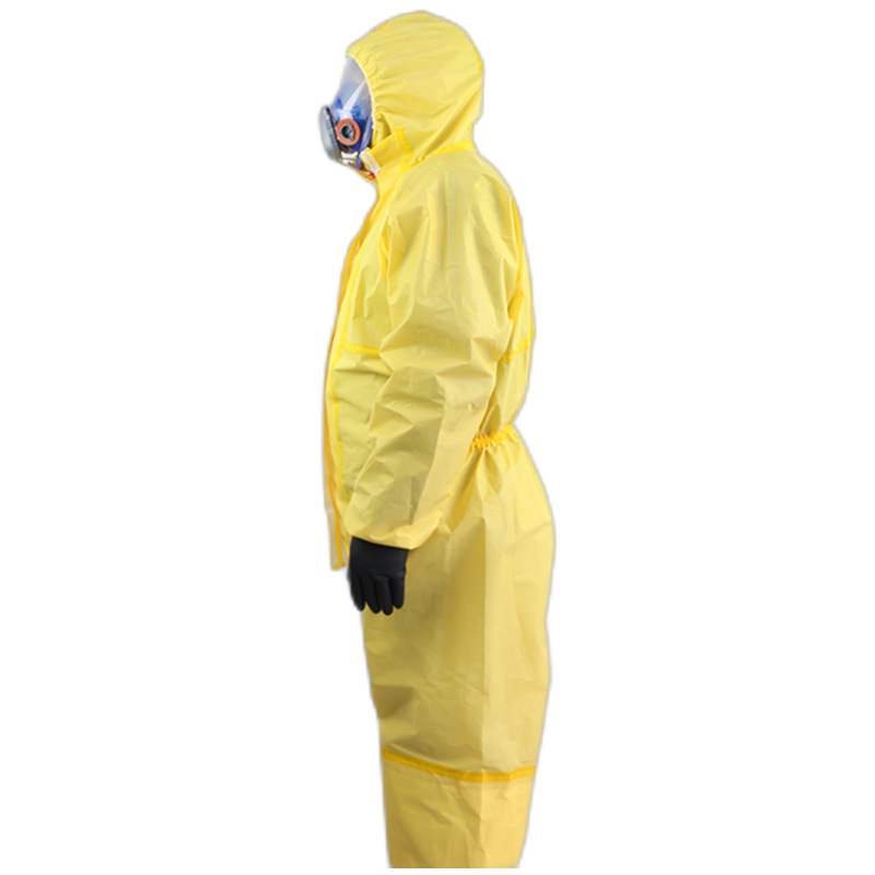 漢盾HD-BP618黃色帶帽連體防化服圖片3