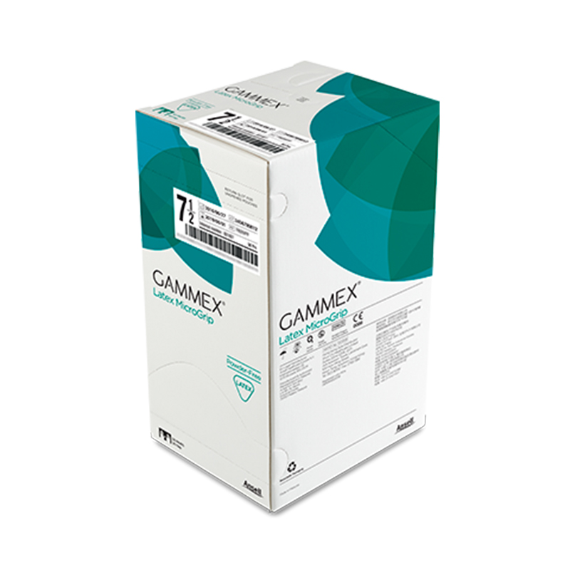 安思爾GAMMEX Latex MicroGrip 330055085無(wú)粉末乳膠外科手套圖片2