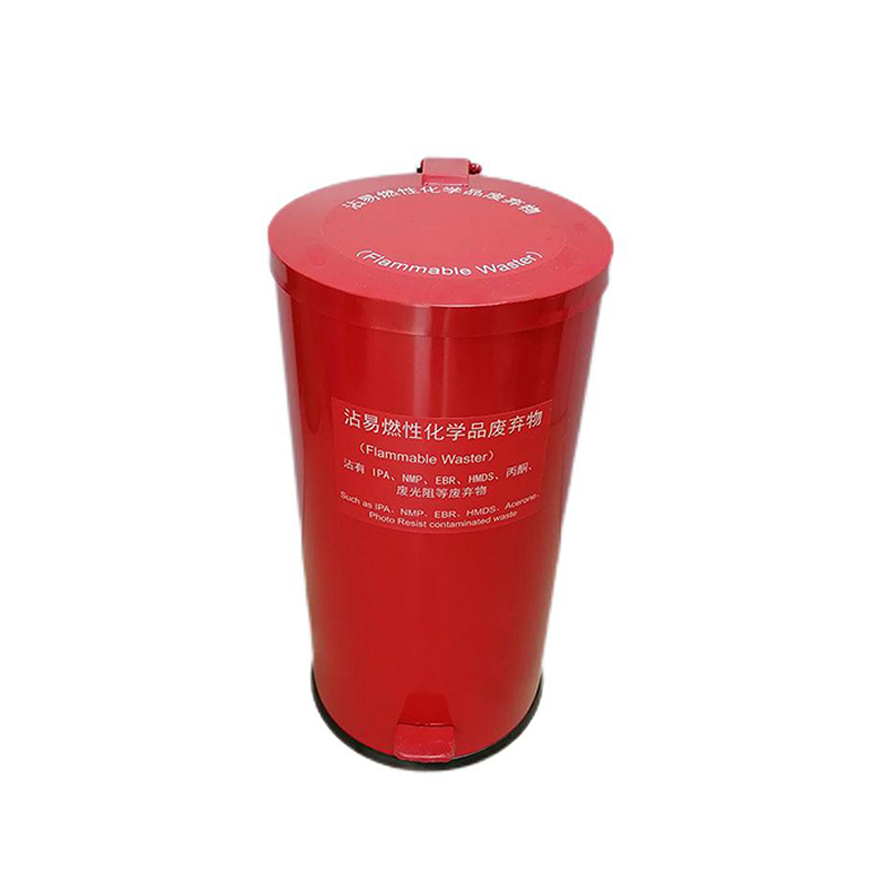 304不銹鋼垃圾桶帶內膽腳踏式化學品廢棄物金屬桶圖片1