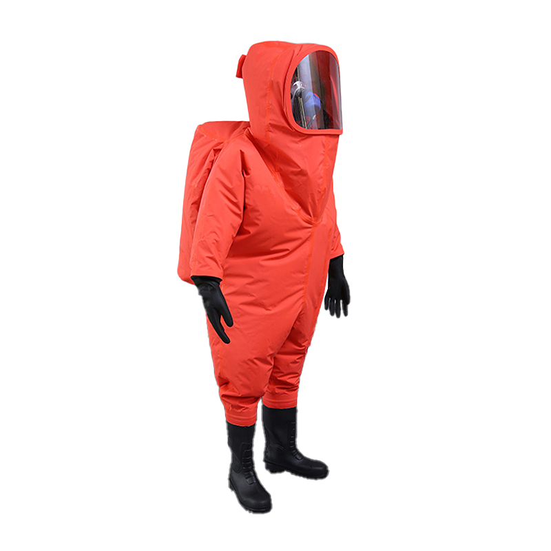 定和DH550全封閉重型防化服消防員化學(xué)防護(hù)服圖片1