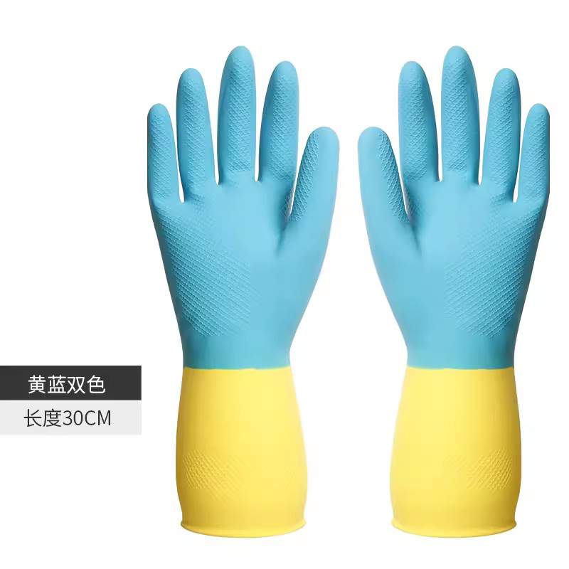 雪蓮30142家用天然乳膠絨里袖口雙色魚鱗紋手套圖片1 雪蓮30142家用天然乳膠絨里袖口雙色魚鱗紋手套圖片1