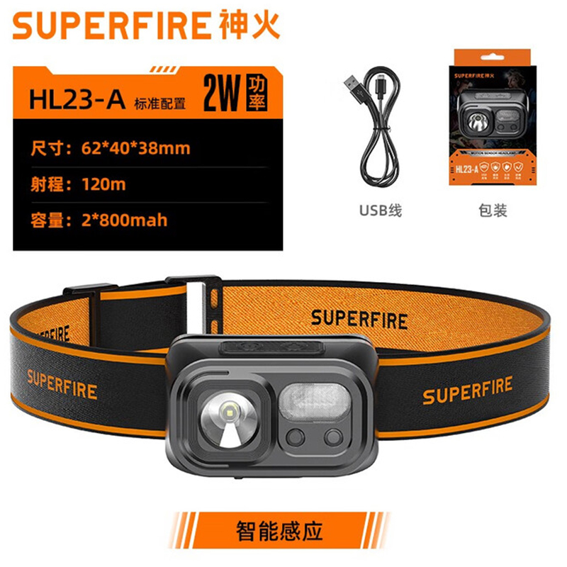 神火HL23-A揮手感應(yīng)多功能智能頭燈圖片1