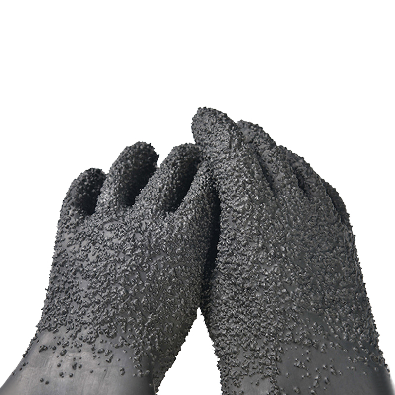 定和DH6018加長加厚橡膠噴砂手套65cm圖片3