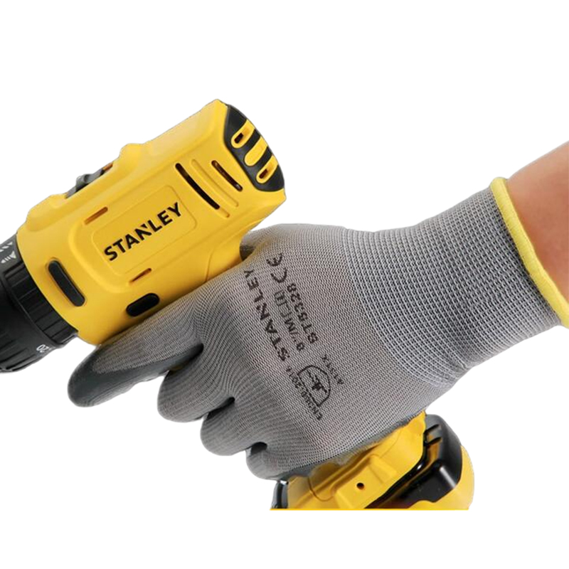 STANLEY史丹利ST5328灰色丁腈浸掌耐磨防滑勞保手套圖片2