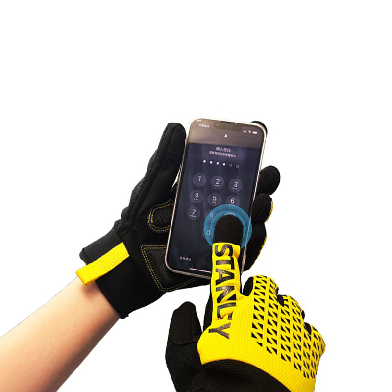 STANLEY史丹利ST5950手掌PVC菱紋加固機械防震手套圖片3