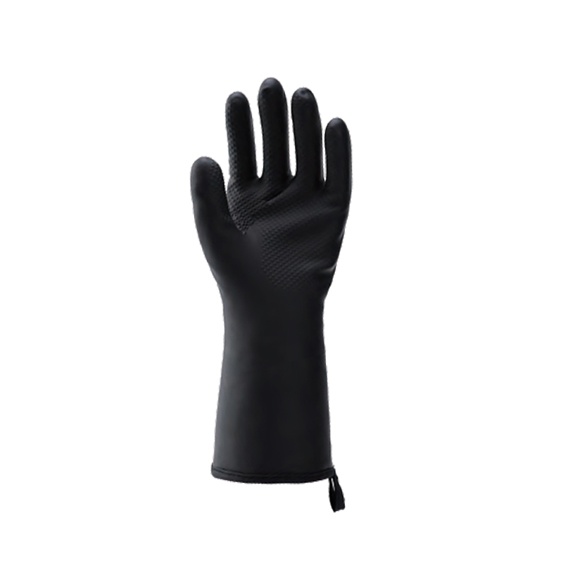 思衛爾2002黑色全浸氯丁橡膠耐高溫防化手套圖片1